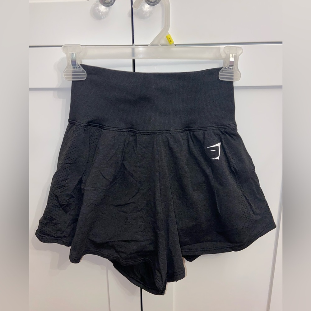 Gymshark Black High-Waist Athletic Shorts